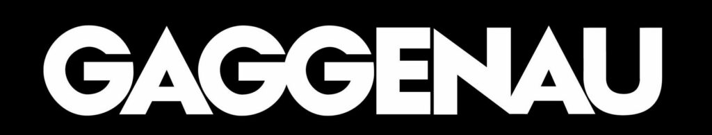 Logo Gaggenau witte letters zwarte achtergrond